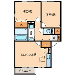 リビングタウン砂払Cの物件間取画像